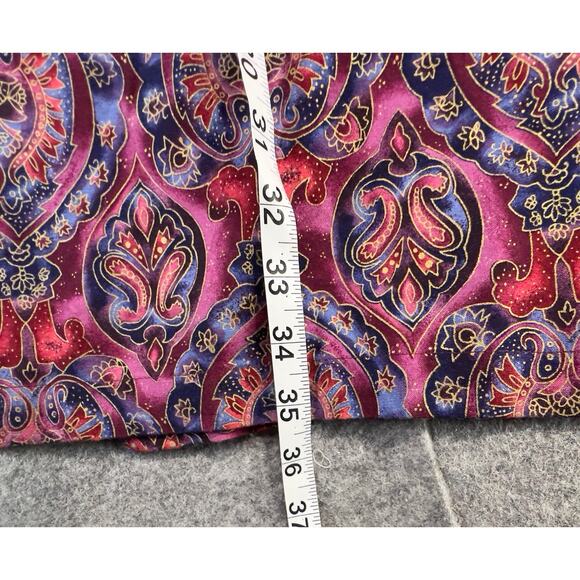 Vintage Y2K New York News Wrap Skirt L Multicolor Paisley Boho Fairy Grunge - Picture 10 of 13